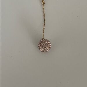 Swarovski Gold disco ball sparkly  Necklace